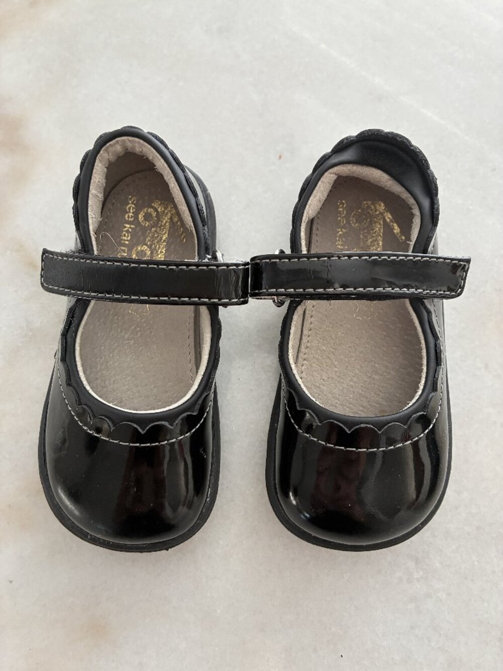 See Kai Run Jane II Black Patent Leather Mary Jane Shoes Size 7